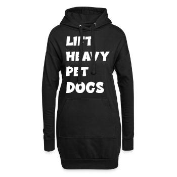 Lift Heavy Pet Dogs - Hoodie-Kleid - Schwarz - Vorne