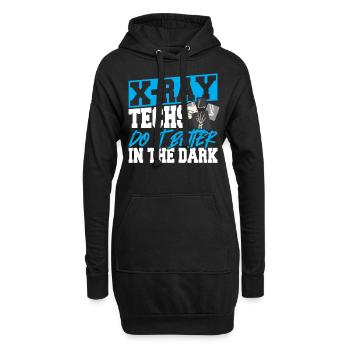 Les techniciens en radiologie le font mieux dans l’obscurité - Sweat-shirt à capuche long Femme - noir - Devant