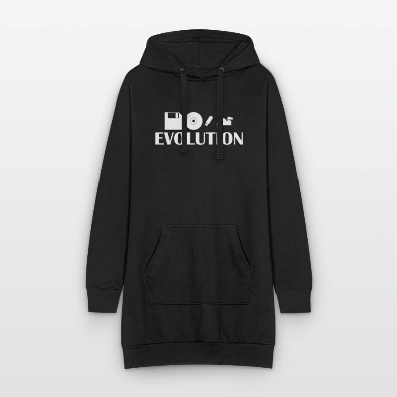 Evolution Diskette CD USB Stick Cloud Hoodie-Kleid