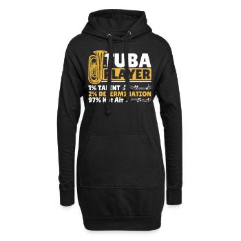 Tuba Player 1% Talent 2% Determination 97% Hot - Hoodie-Kleid - Schwarz - Vorne
