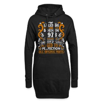 Legends Are Born In 1973 Geburtstagsgeschenk -1973 - Hoodie-Kleid - Schwarz - Vorne