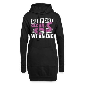 Soutien mondial à l’agriculture vermifuge - Sweat-shirt à capuche long Femme - noir - Devant