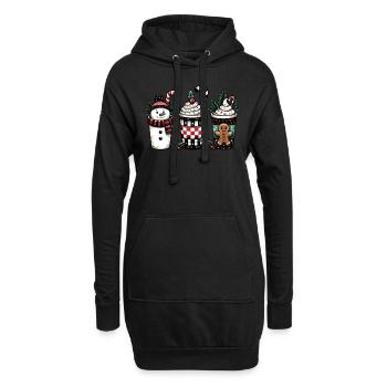 Café de Noël - Café de Noël pour femmes drôles - Sweat-shirt à capuche long Femme - noir - Devant