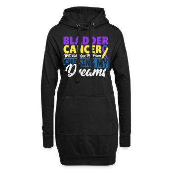 Hématurie Violet Bleu Jaune Ruban Survivant - Sweat-shirt à capuche long Femme - noir - Devant