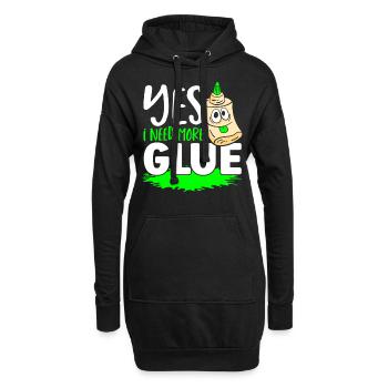 Oui, j’ai besoin de plus de liquide de bricolage glue slime - Sweat-shirt à capuche long Femme - noir - Devant