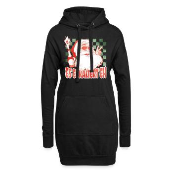 "Es eskaliert eh" Party Kostüm für Weihnachten - Hoodie-Kleid - Schwarz - Vorne