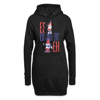"Es eskaliert eh" Party Kostüm für Mädelsabend - Hoodie-Kleid - Schwarz - Vorne