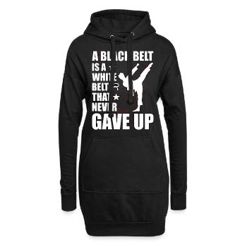 Ein Black Belt ist ein White Belt, der nie aufgegeben hat - Hoodie-Kleid - Schwarz - Vorne