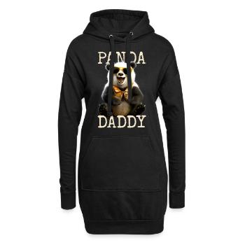 Panda Daddy Papa Pandas Father's Day Panda Bear Bear Dad - Hoodie Dress - black - Front