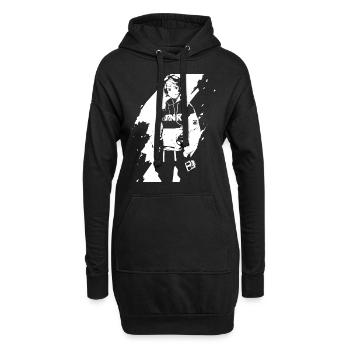 Le cool Cyberpunk Style Anime Boy Otaku de Shibuya - Sweat-shirt à capuche long Femme - noir - Devant