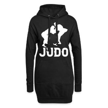 Judo - Sweat-shirt à capuche long Femme - noir - Devant