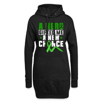 Organspender Organtransplantation Organspende - Hoodie-Kleid - Schwarz - Vorne