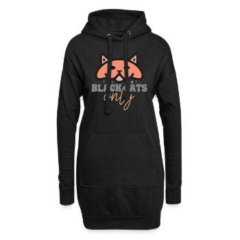 Black Cats Only - Lustige Katzen Mama Retro Style - Hoodie-Kleid - Schwarz - Vorne