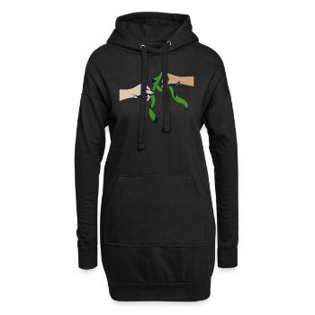 Organspender Organtransplantation Organspende - Hoodie-Kleid - Schwarz - Vorne