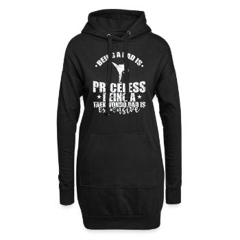 Être papa n’a pas de prix Être papa taekwondo - Sweat-shirt à capuche long Femme - noir - Devant