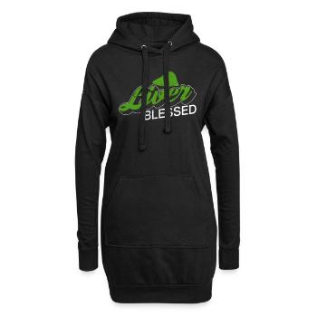 Organspender Leber Organtransplantation - Hoodie-Kleid - Schwarz - Vorne