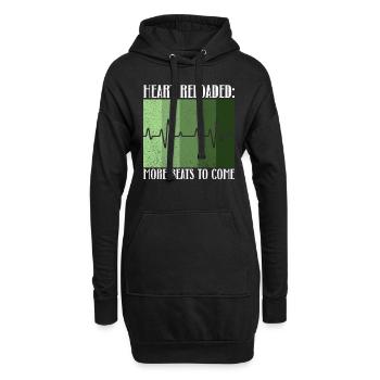 Organspender Herz Organtransplantation - Hoodie-Kleid - Schwarz - Vorne