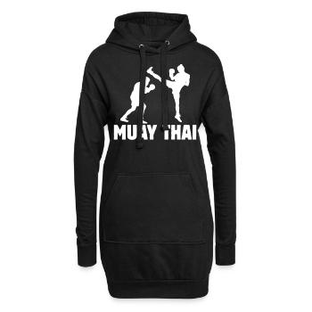 Muay Thaï - Sweat-shirt à capuche long Femme - noir - Devant