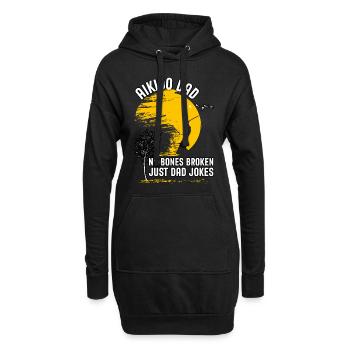Aikido Papa keine Knochen gebrochen, nur Papa Witze - Hoodie-Kleid - Schwarz - Vorne