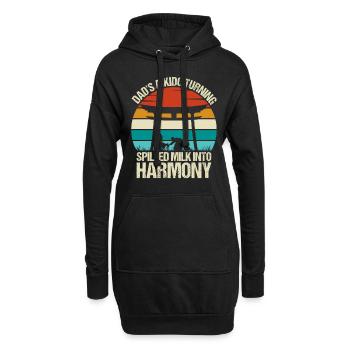 L’aïkido de papa transforme le lait renversé en harmonie - Sweat-shirt à capuche long Femme - noir - Devant