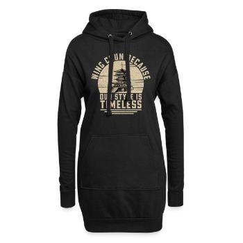 Wing Chun, weil unser Stil zeitlos ist - Hoodie-Kleid - Schwarz - Vorne