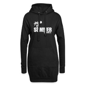 Summer Time baden Strand Sonne - Hoodie-Kleid - Schwarz - Vorne