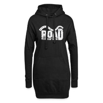 Road Trip Équipage Aventure Itinéraire de voyage - Sweat-shirt à capuche long Femme - noir - Devant