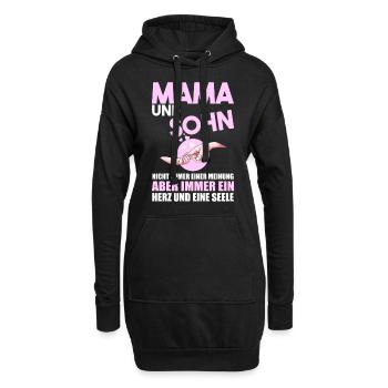Mama Und Sohn - Hoodie-Kleid - Schwarz - Vorne