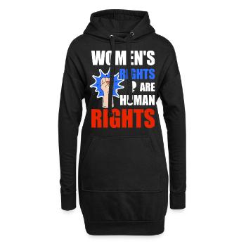 Frauenrechte sind Menschenrechte - Hoodie-Kleid - Schwarz - Vorne
