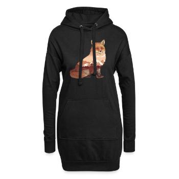 Cadeaux amusants pour les amoureux du renard - Sweat-shirt à capuche long Femme - noir - Devant