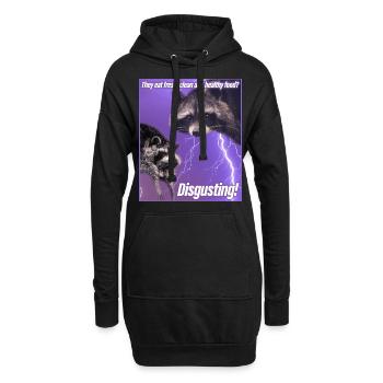 Trash Panda Meme Lustig Waschbär Raccoon Geschenk - Hoodie-Kleid - Schwarz - Vorne