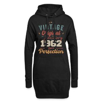 Janvier 1962 Légende depuis 62 ans - Sweat-shirt à capuche long Femme - noir - Devant