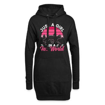Cadeaux amusants pour les amoureux du renard - Sweat-shirt à capuche long Femme - noir - Devant