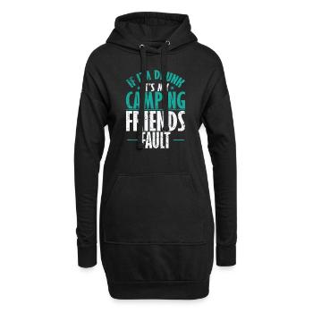 Si je suis saoul, c’est la faute de mes amis de camping - Sweat-shirt à capuche long Femme - noir - Devant