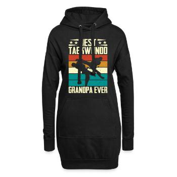 Der beste Taekwondo-Opa aller Zeiten - Hoodie-Kleid - Schwarz - Vorne