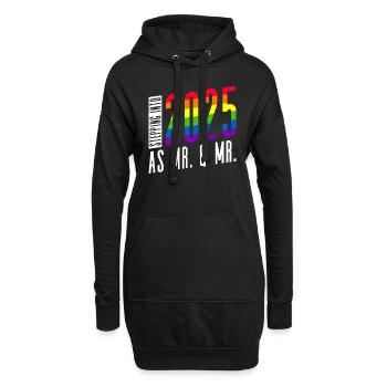 Gay Pride Hochzeit 2025 Homo-Ehe - Hoodie-Kleid - Schwarz - Vorne