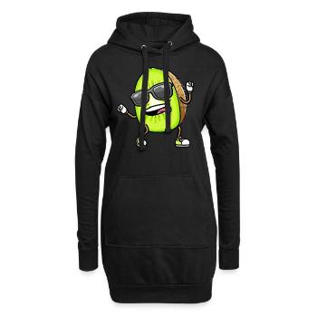 Kiwi dansant avec des lunettes de soleil - Sweat-shirt à capuche long Femme - noir - Devant