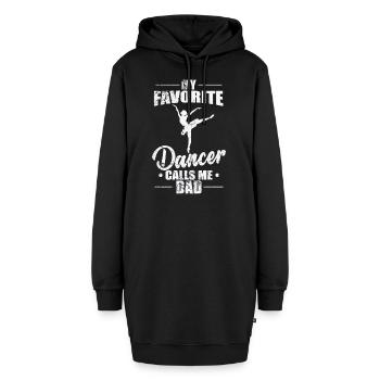 Ballet: My favorite Dancer calls me Dad - Hoodie-Kleid - Schwarz - Vorne