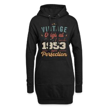 März 1953 Jahrgang geboren Vintage Geburtstag - Hoodie-Kleid - Schwarz - Vorne