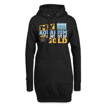 Aquarienbesitzer Aquarium Fischhalter - Hoodie-Kleid - Schwarz - Vorne