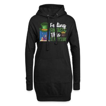Fishkeeping Aquarist St Patricks Day Fish - Hoodie Dress - black - Front