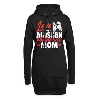 Hundehalter Alaskan Malamute Rasse Alaskan - Hoodie-Kleid - Schwarz - Vorne