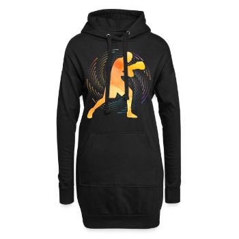 Boxen - Hoodie-Kleid - Schwarz - Vorne