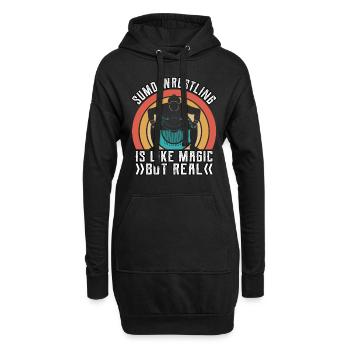 La lutte sumo est comme de la magie mais réelle - Sweat-shirt à capuche long Femme - noir - Devant