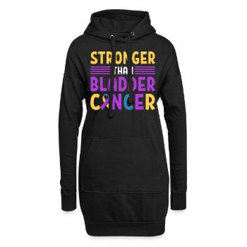 Boucle du cancer de la vessie survivant - Sweat-shirt à capuche long Femme - noir - Devant