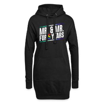 Mr. & Mr. Seit 5 Jahren Gay Pride Homo-Ehe - Hoodie-Kleid - Schwarz - Vorne