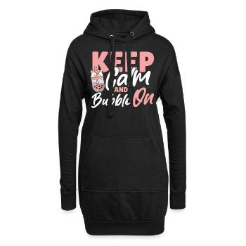 Boba Tee Grüner Tee Matcha - Hoodie-Kleid - Schwarz - Vorne