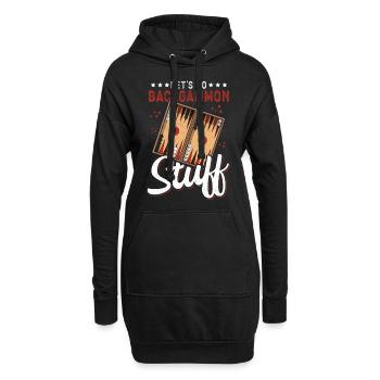 Backgammon Brettspiel | Backgammon Spiel Geschenk - Hoodie-Kleid - Schwarz - Vorne