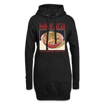 Salade de pommes de terre Salade de pommes de terre cadeau - Sweat-shirt à capuche long Femme - noir - Devant