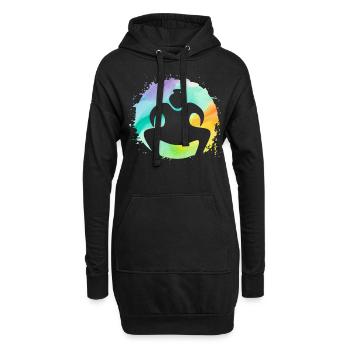 Sumo - Hoodie-Kleid - Schwarz - Vorne